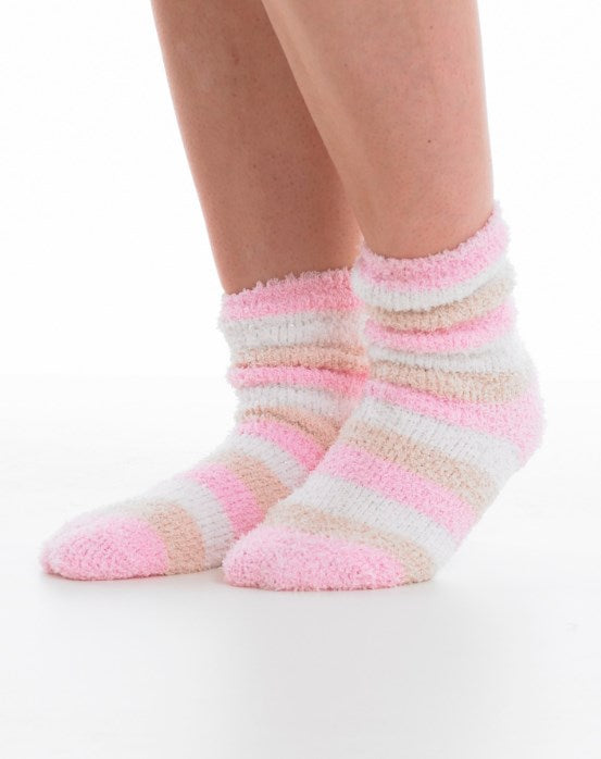 Slenderella-Supersoft Bed Socks-BS147-Pink
