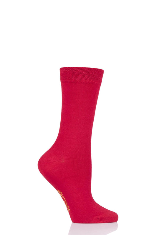 Sockshop-Ladies Bamboo Socks-Colour Burst-Redder Than Red