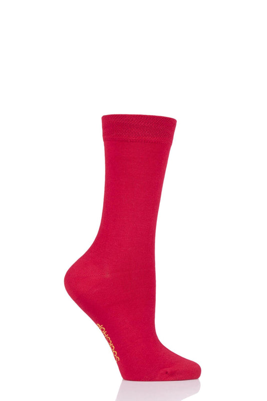 Sockshop-Ladies Bamboo Socks-Redder Than Red