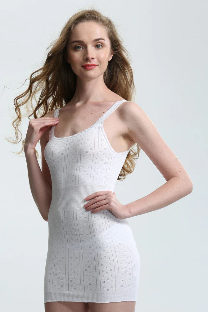 White Swan-French Neck Vest-100% Cotton-WS210